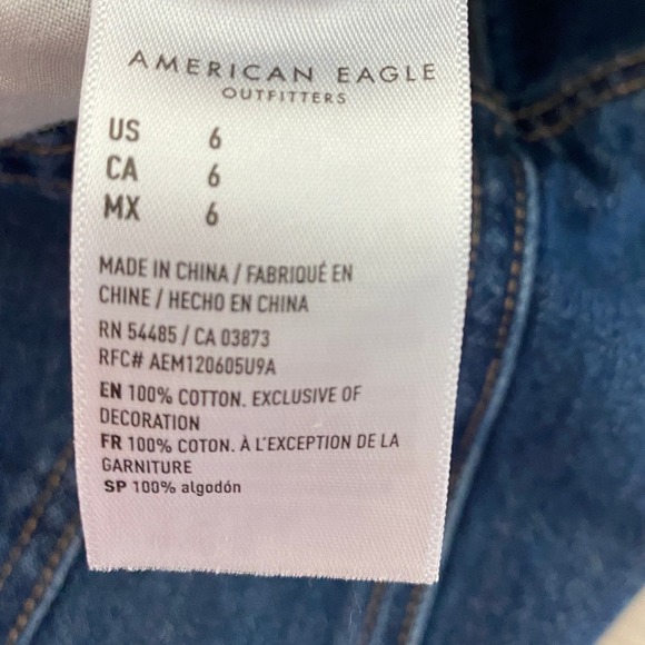 AE Outfitters Denim Cargo Maxi Skirt Size 6 Medium Wash Comfort Waistband - Picture 7 of 10